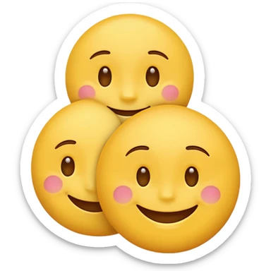 emoji rubbing each others back sticker