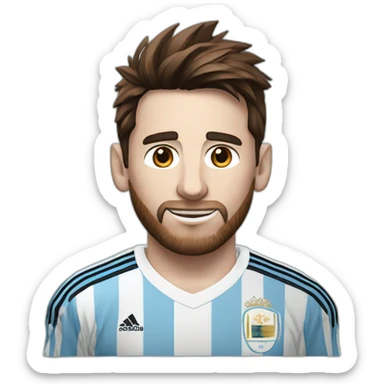 Messi avec le maillot de L’argentine sticker