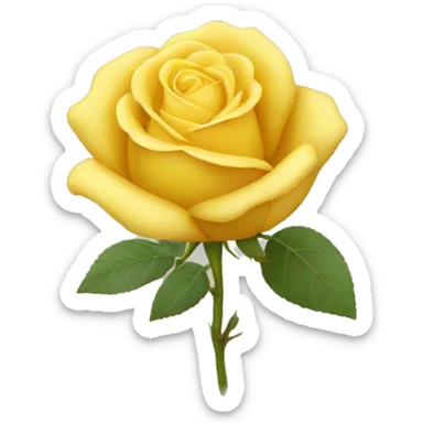 Simple yellow rose sticker