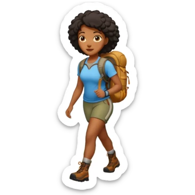 Forest Path Walker black woman sticker