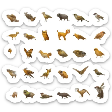 Fauna Finds text  sticker