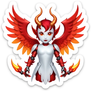 Ultimate angel x devil x robot x elemental  sticker