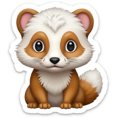 Quiero crear unos emojis del animal armiño sticker