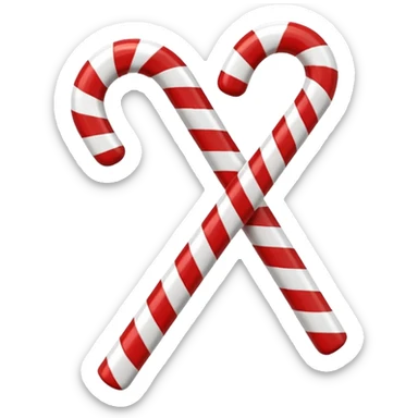 candy cane  3d effect sticker