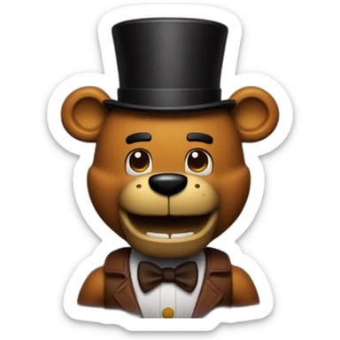 Freddy Fazbear animatronic sticker