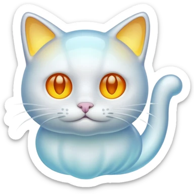 ghost cat sticker