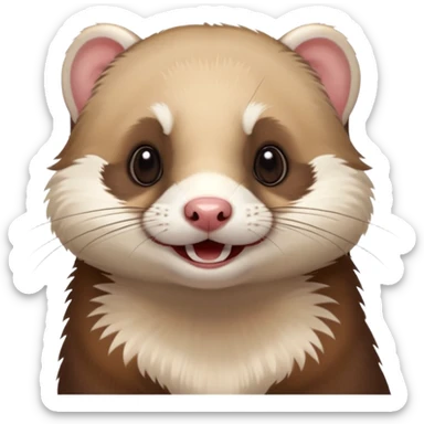 happy ferret sticker