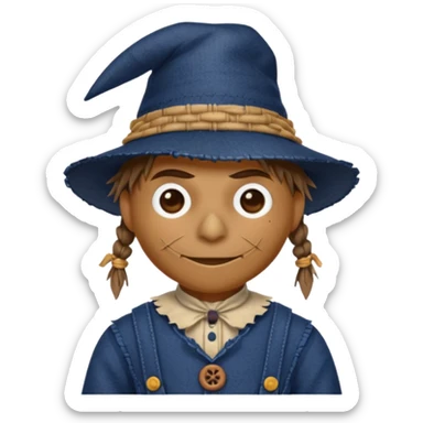 Scarecrow from The Land of Oz with dark blue outfit sticker