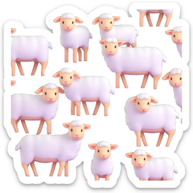 group of lambs sticker