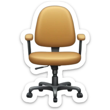 Desk chair with roller-blade wheels sticker