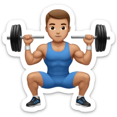 muscle man workout sticker