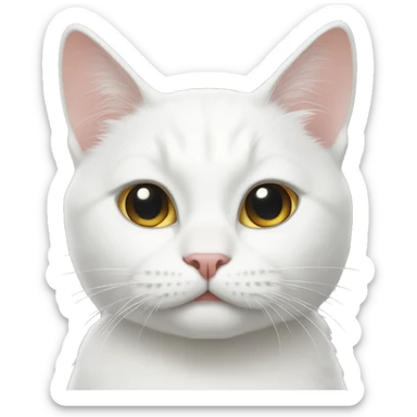 white cat sticker