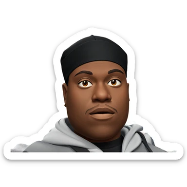 stylish dark-skinned man portrait sticker