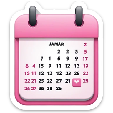 pink calendar 3 icon sticker
