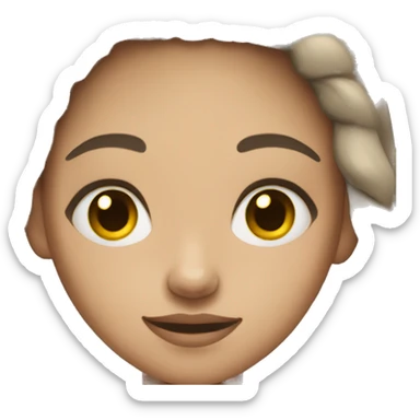 girl student with light skin sticker