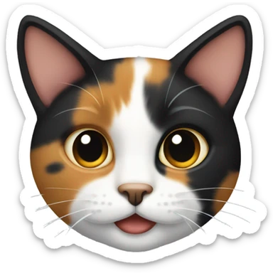 A calico cat sticker