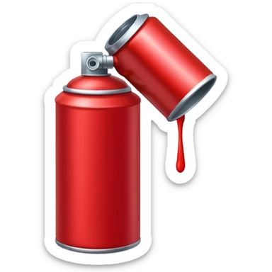 red Spray Paint Can sticker