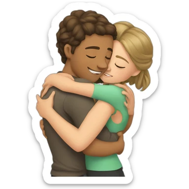 Hug girls sticker