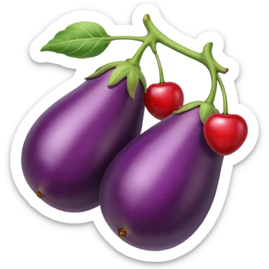 Eggplant  cherries  sticker