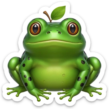 bufo frog apple style emoji sticker