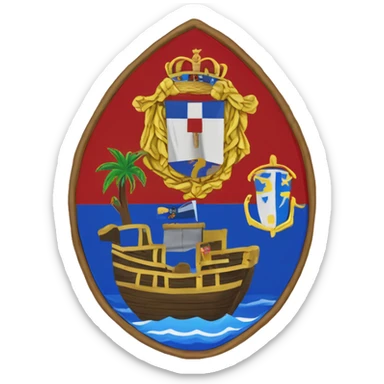 Escudo de la isla de sint Pedro en bonaire  sticker