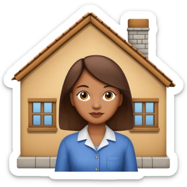 Clarice  building a house sticker