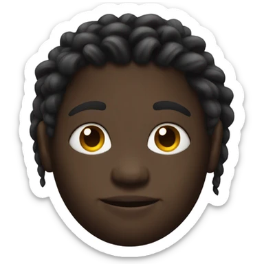 Darkskin wogh dreads sticker