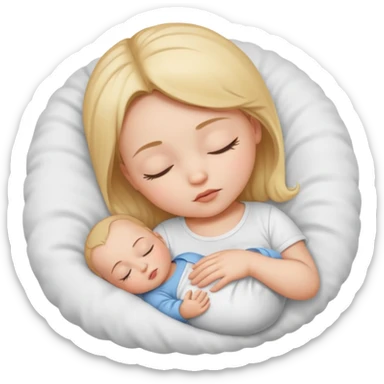 Sleeping Babygirl in a white shirt sticker