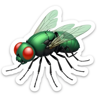 Fly being swatted sticker
