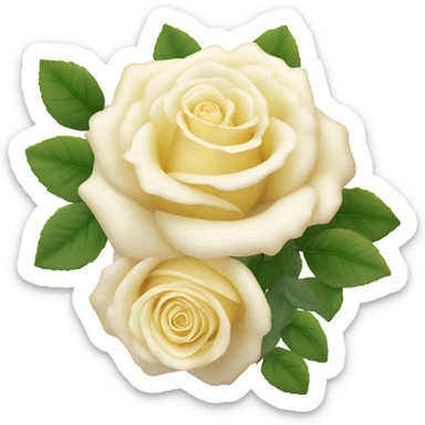 crem colored roses sticker