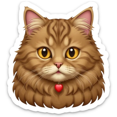 Persian tabby cat brown  sticker