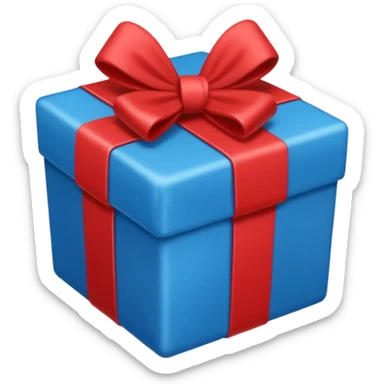 Cadeau rouge et bleu et avec écris dessus : cadeau à la clé  sticker