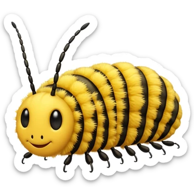Caterpillar Yellow Insect sticker