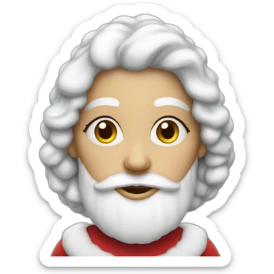 Mrs. Claus With White Beard sticker
