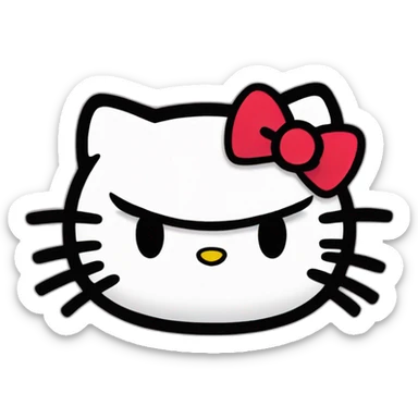 Hello kitty angry  sticker