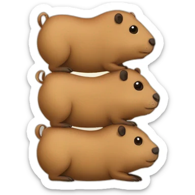Cappybara stack sticker