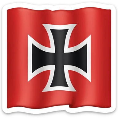 Emoji of the nazi germany flag sticker