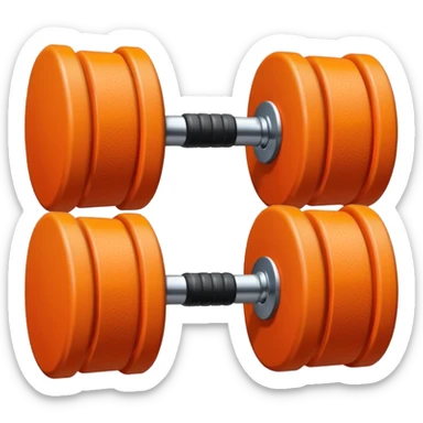 orange dumbell sticker
