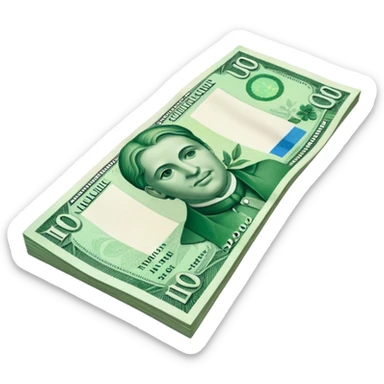 Swiss franc banknote sticker