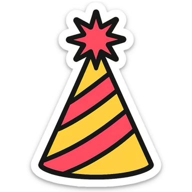 A party hat icon sticker