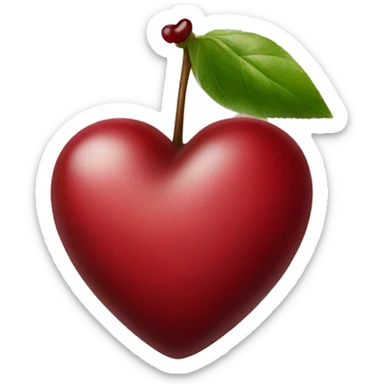 heart shaped cherry sticker