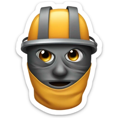 Dirty welder with welding mask flipped up sticker