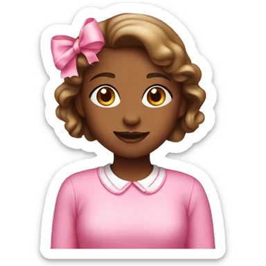 Birthday girl in pink sticker