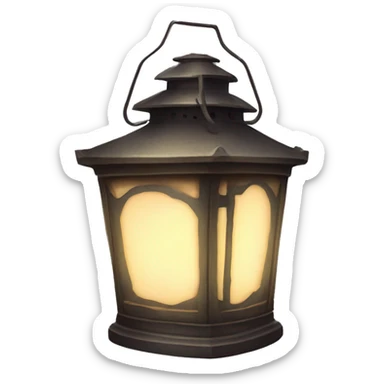 vintage lantern glowing softly sticker