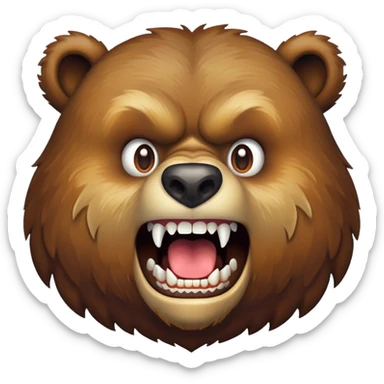 Ours brun horrible  sticker