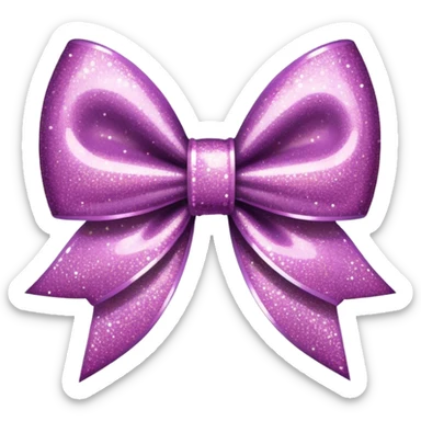 Бантик с блестками sticker