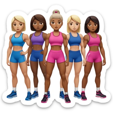 macho girl, different ones sticker