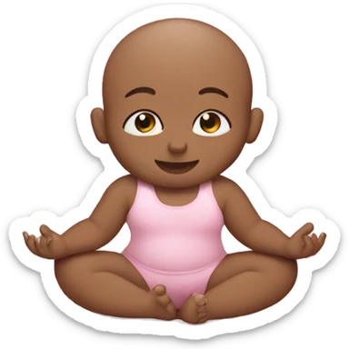 Baby pink yoga Matt  sticker