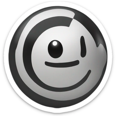 Billiard ball of black colour number 8 sticker