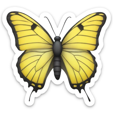 Yellow butterfly sticker